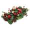 30&#x22; Green Pine Triple Candle Holder With Bows &#x26; Plaid Christmas Ornaments